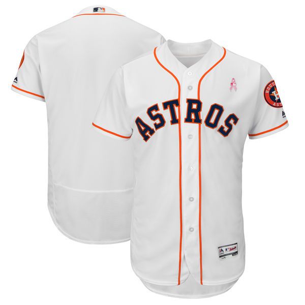 Men Houston Astros Blank White Mothers Edition MLB Jerseys->cleveland indians->MLB Jersey
